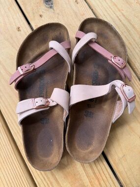 Birkenstock Two-Tone Pink Leather Mayari Sandals